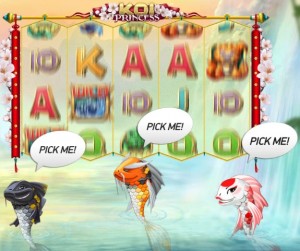 Kies een vis in nieuw spel Koi Princess