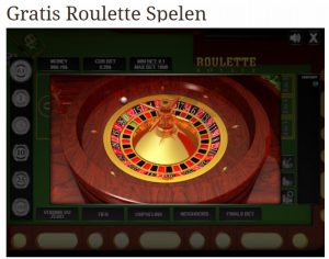 Online gratis roulette spelen kan ook