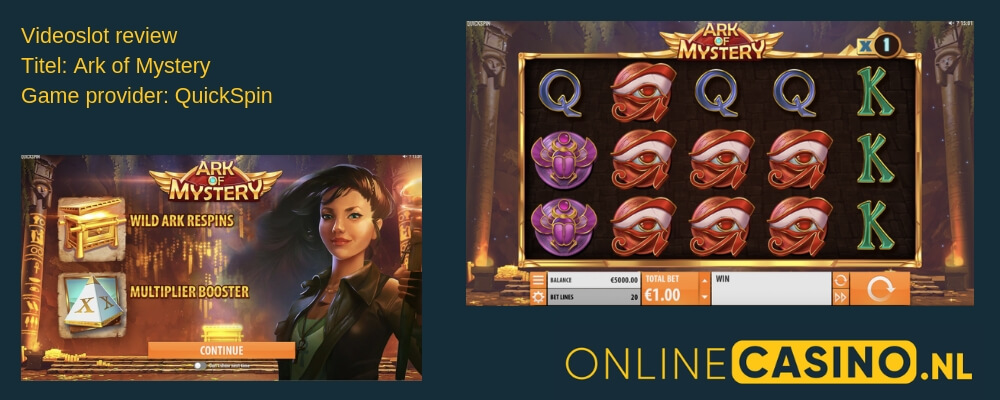 OnlineCasino.nl videoslot review Ark of Mystery QuickSpin