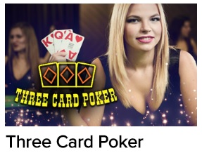 Three Card Poker is misschien ook een leuke variatie op de live baccarat tafels