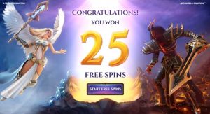 Win gratis spins in Archangels